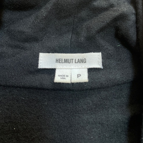 Helmut Lang womens wool sweater jacket cowl neck size petite zip up moto‎ - Picture 3 of 9